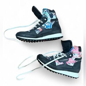 Dsquared2 Anime High-Top Sneakers Men’s 42½ | Black Nubuck Designer Shoes